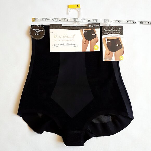 UNDER WHERE? Power Mesh High Rise Panty Shapewear in Black - Picture 6 of 9